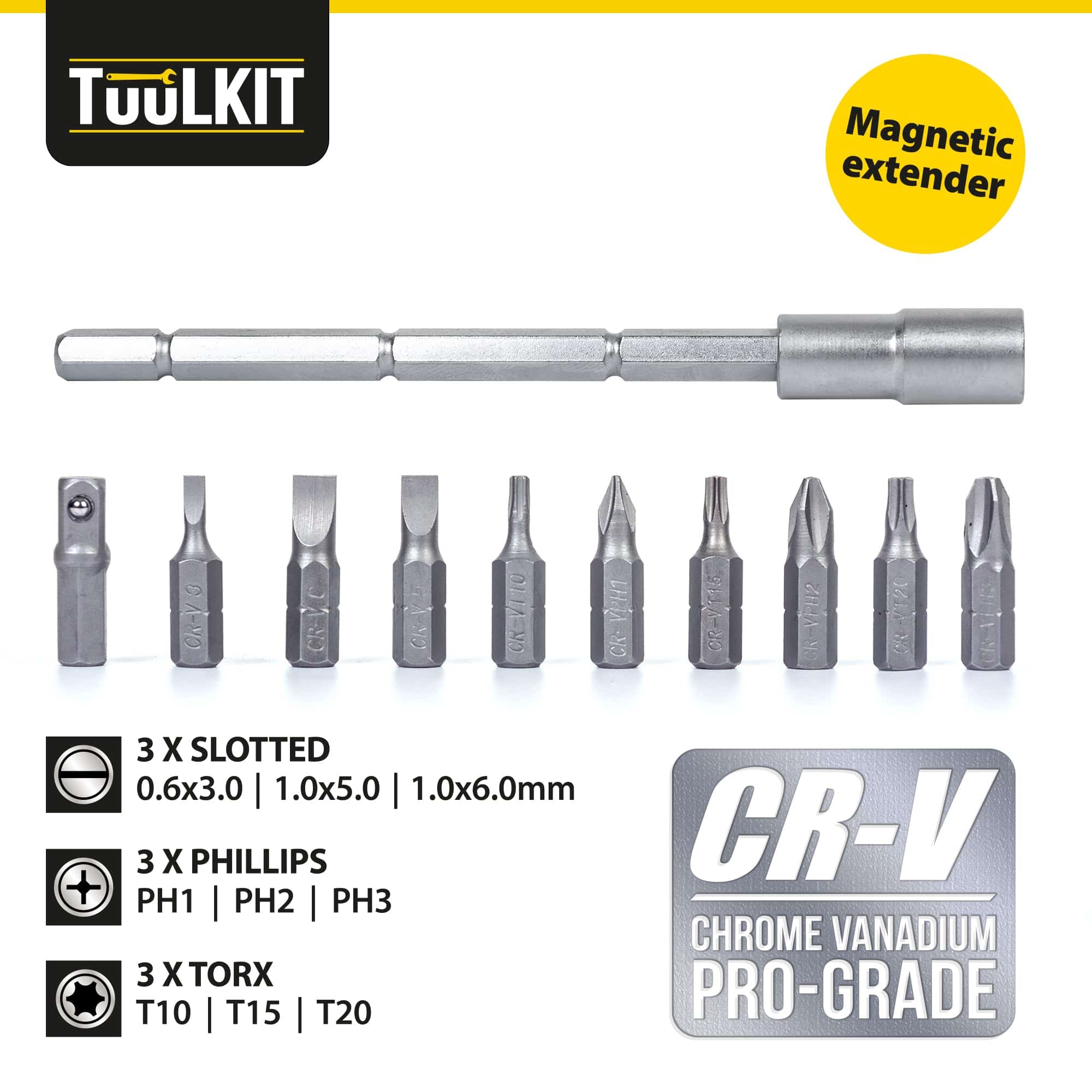 18 Piece Ratchet T-Handle Screwdriver Set - TuuLKIT - Image 3