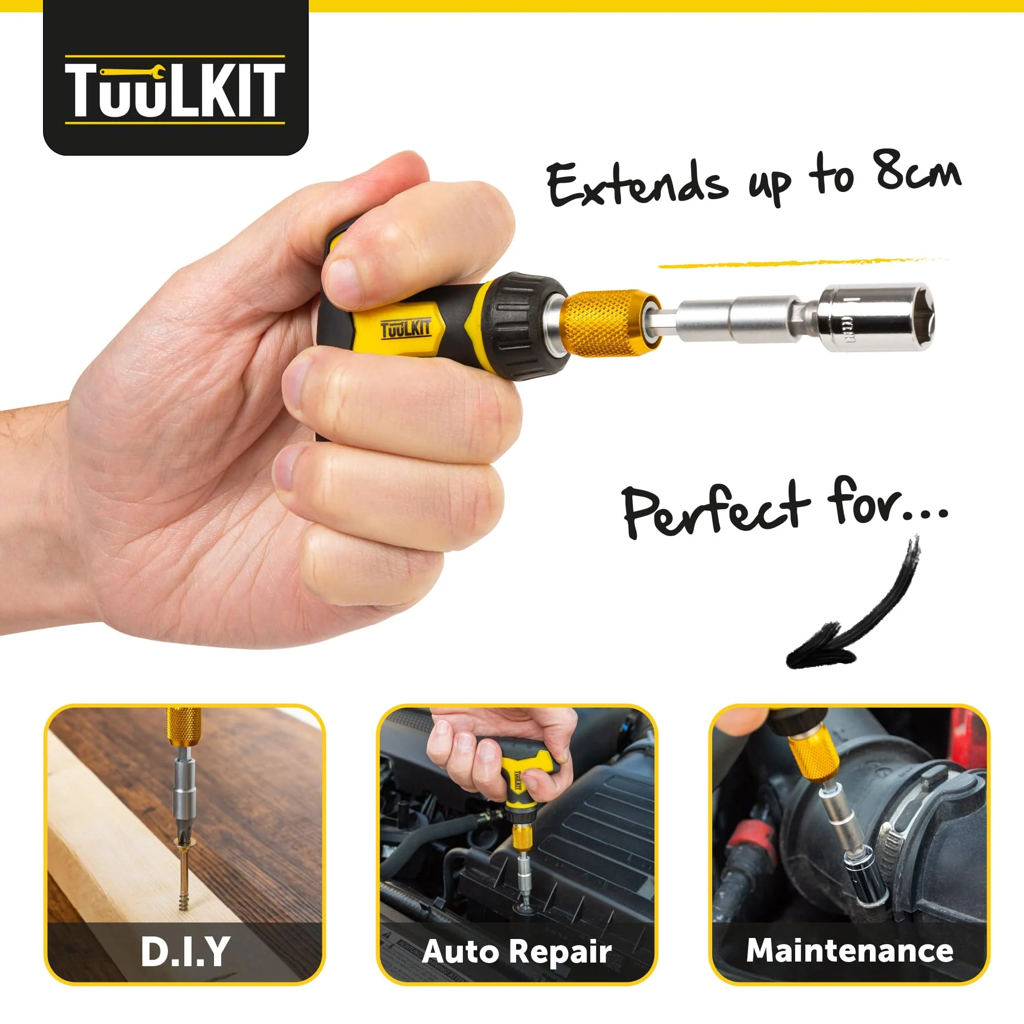 18 Piece Ratchet T-Handle Screwdriver Set - TuuLKIT - Image 7