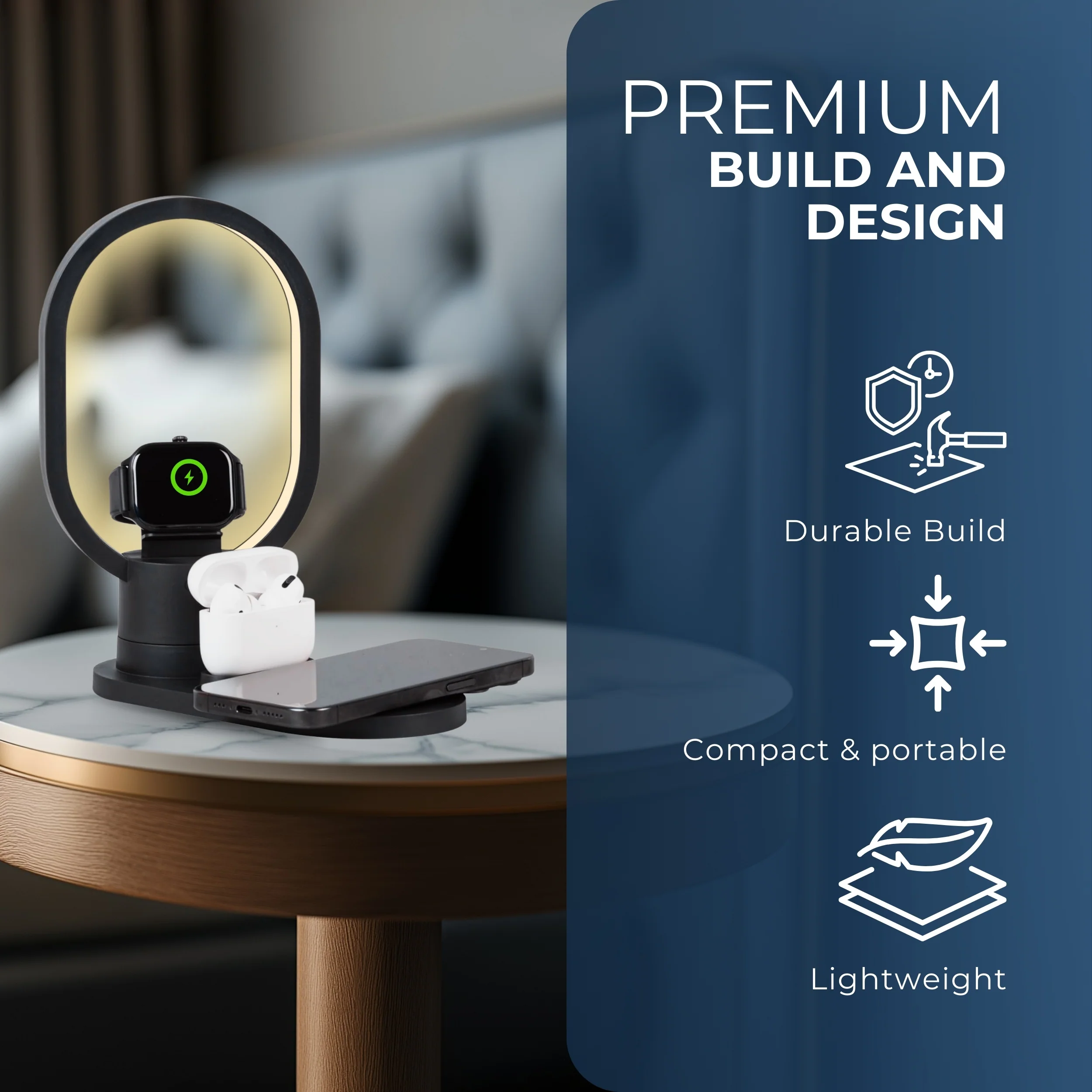 3-in-1 Wireless Charging Station for Apple Devices| Wireless Charger for Apple Watch & AirPods - Image 5