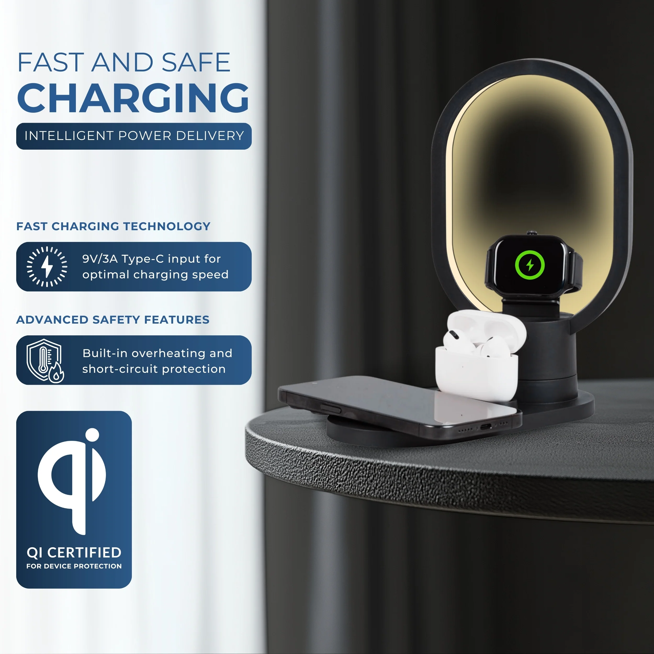 3-in-1 Wireless Charging Station for Apple Devices| Wireless Charger for Apple Watch & AirPods - Image 7