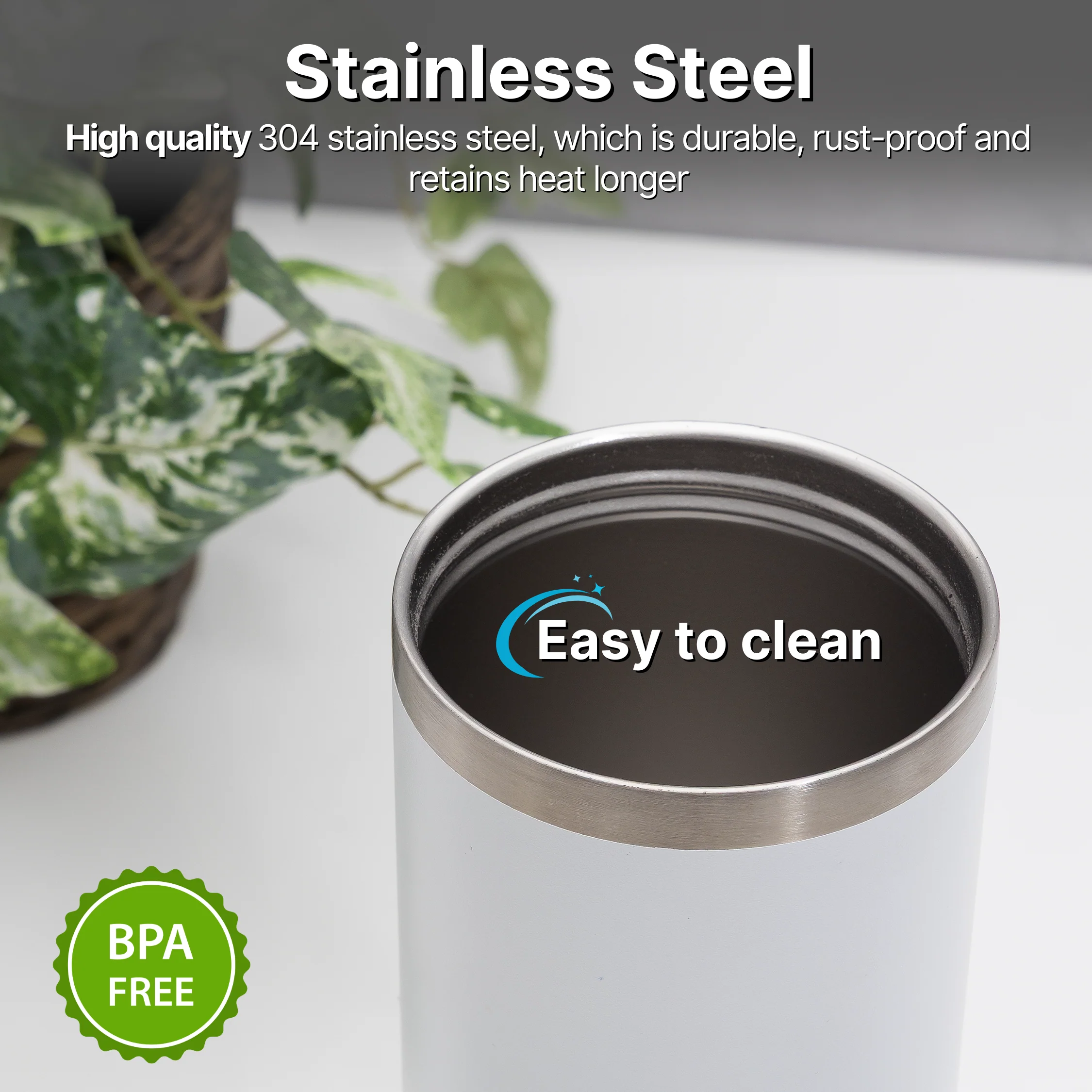 Aqua Flex Stainless Steel Water Bottle - Double Wall Vacuum Insulated Tumbler with Straw - Image 11