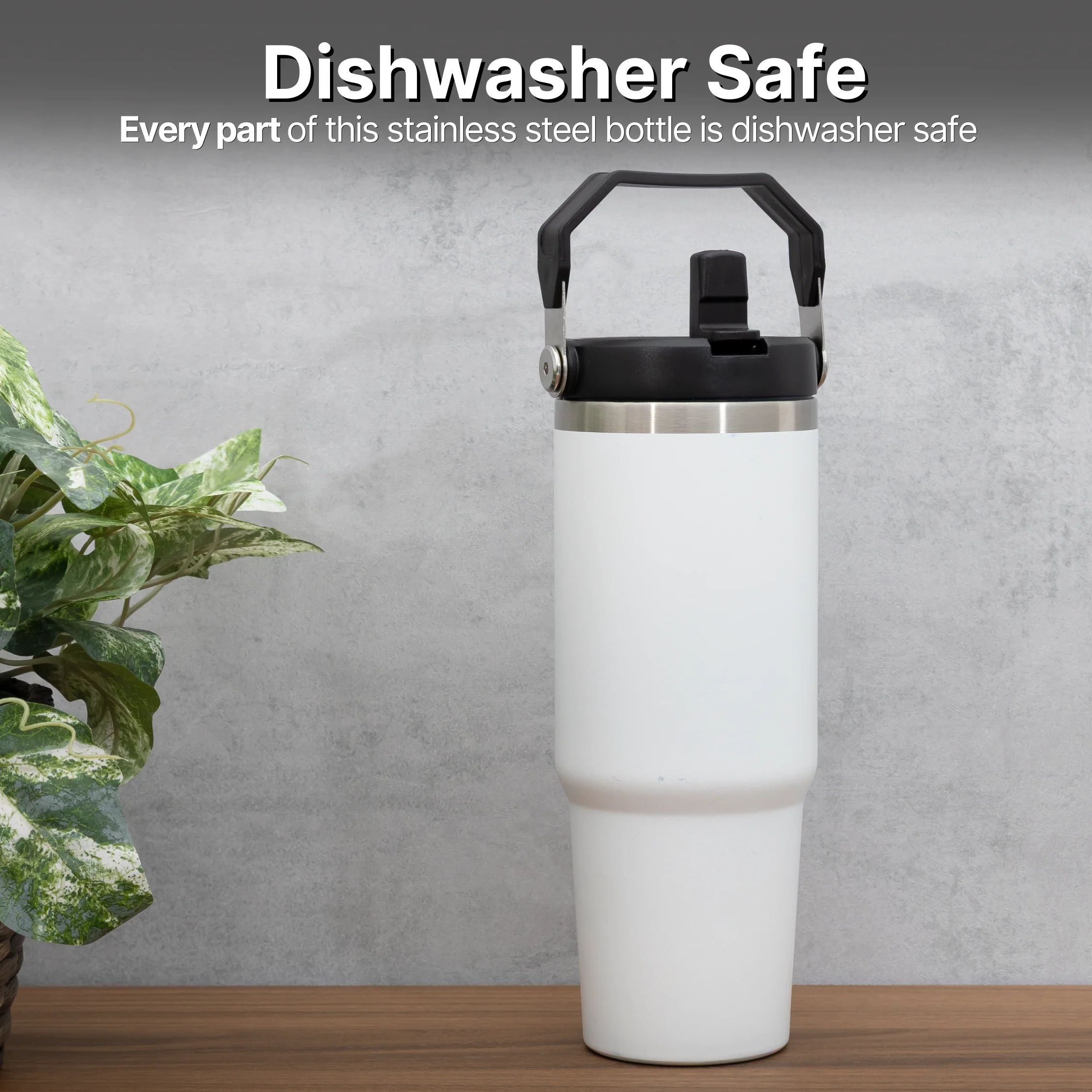 Aqua Flex Stainless Steel Water Bottle - Double Wall Vacuum Insulated Tumbler with Straw - Image 14