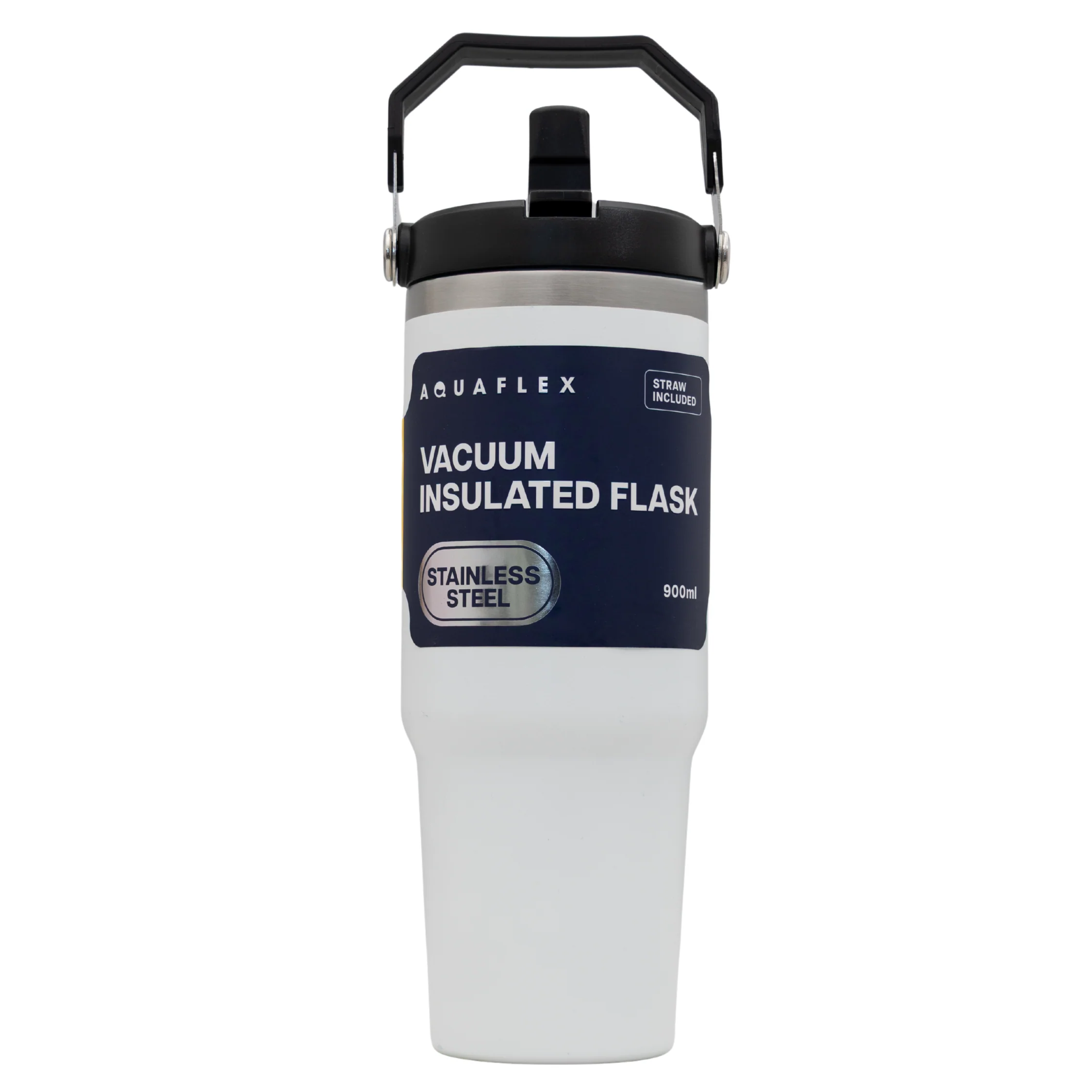 Aqua Flex Stainless Steel Water Bottle - Double Wall Vacuum Insulated Tumbler with Straw - Image 5