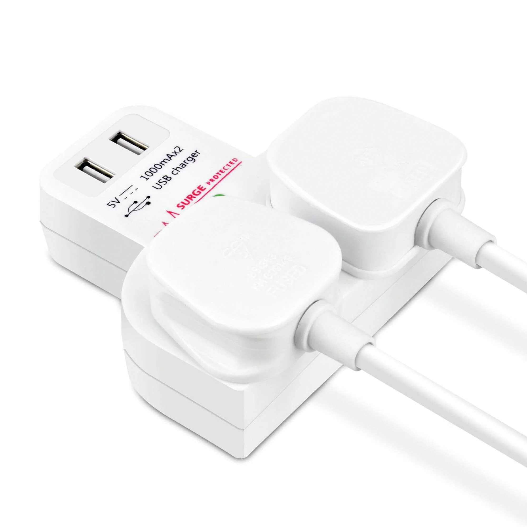 Double Plug Adapter With Twin USB Charging - iN Tech - Image 4