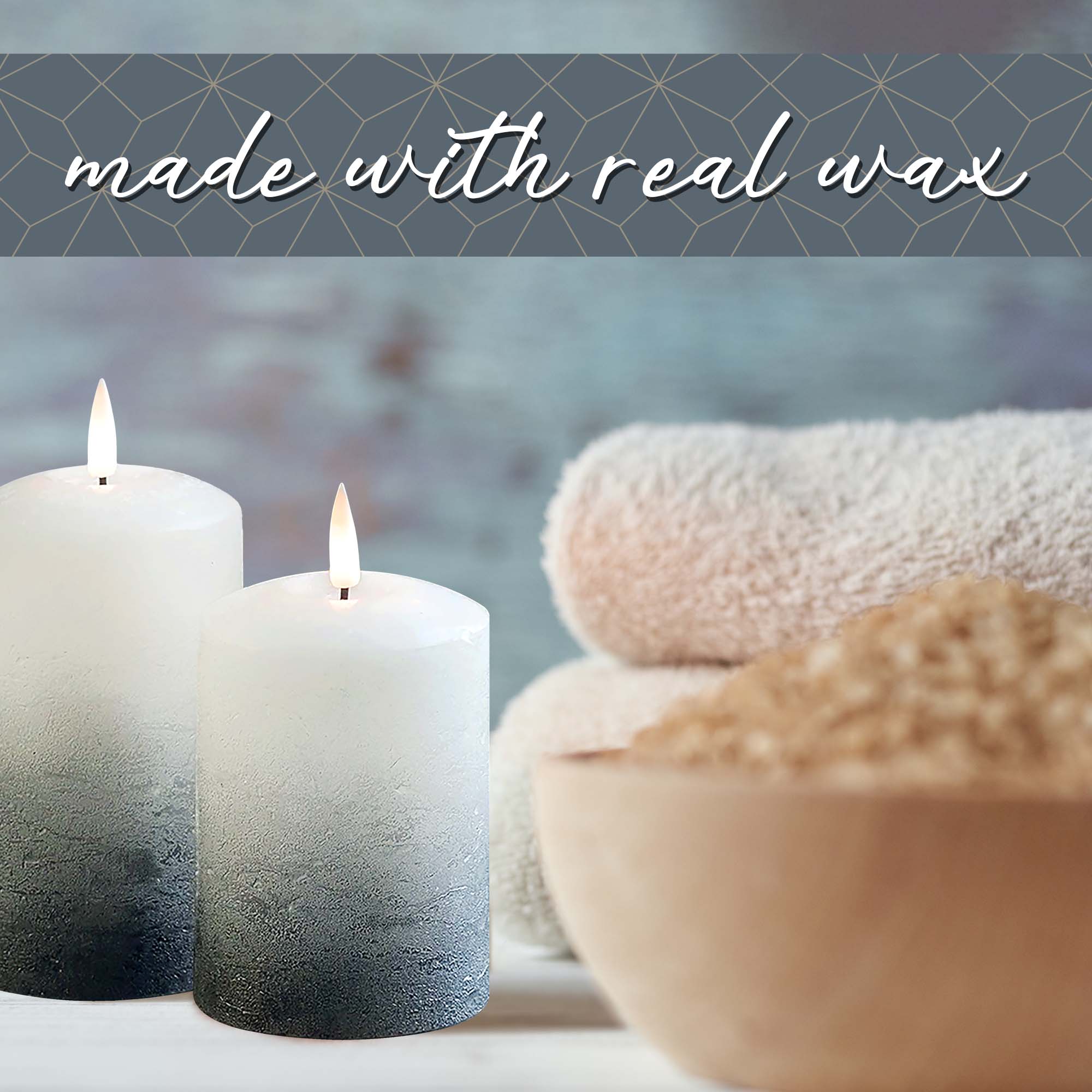 Flameless LED Candles (Ombre) with remote control (Set of 2) - iN Home - Image 4