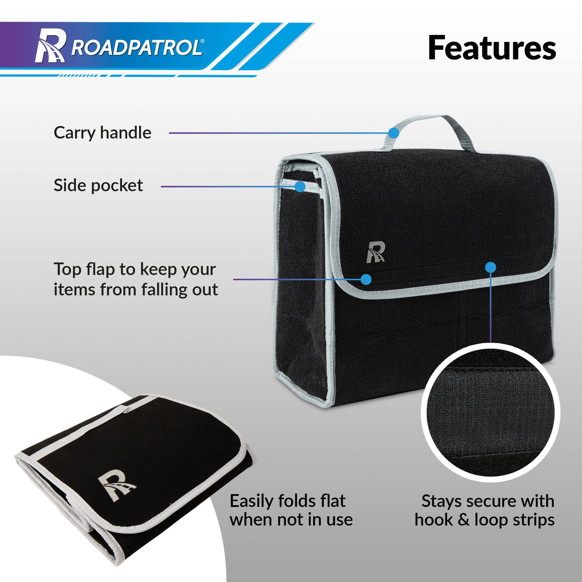 Foldable Car Boot Organiser Bag - Roadpatrol - Image 4