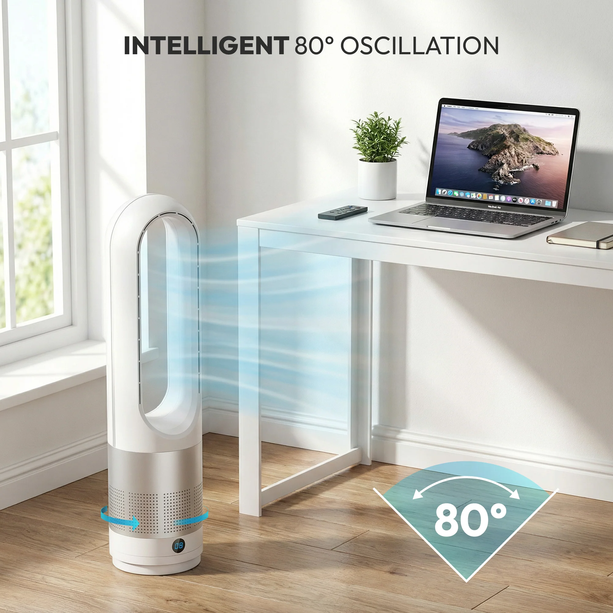 iN Heating & Cooling Bladeless Fan with Remote - Image 3