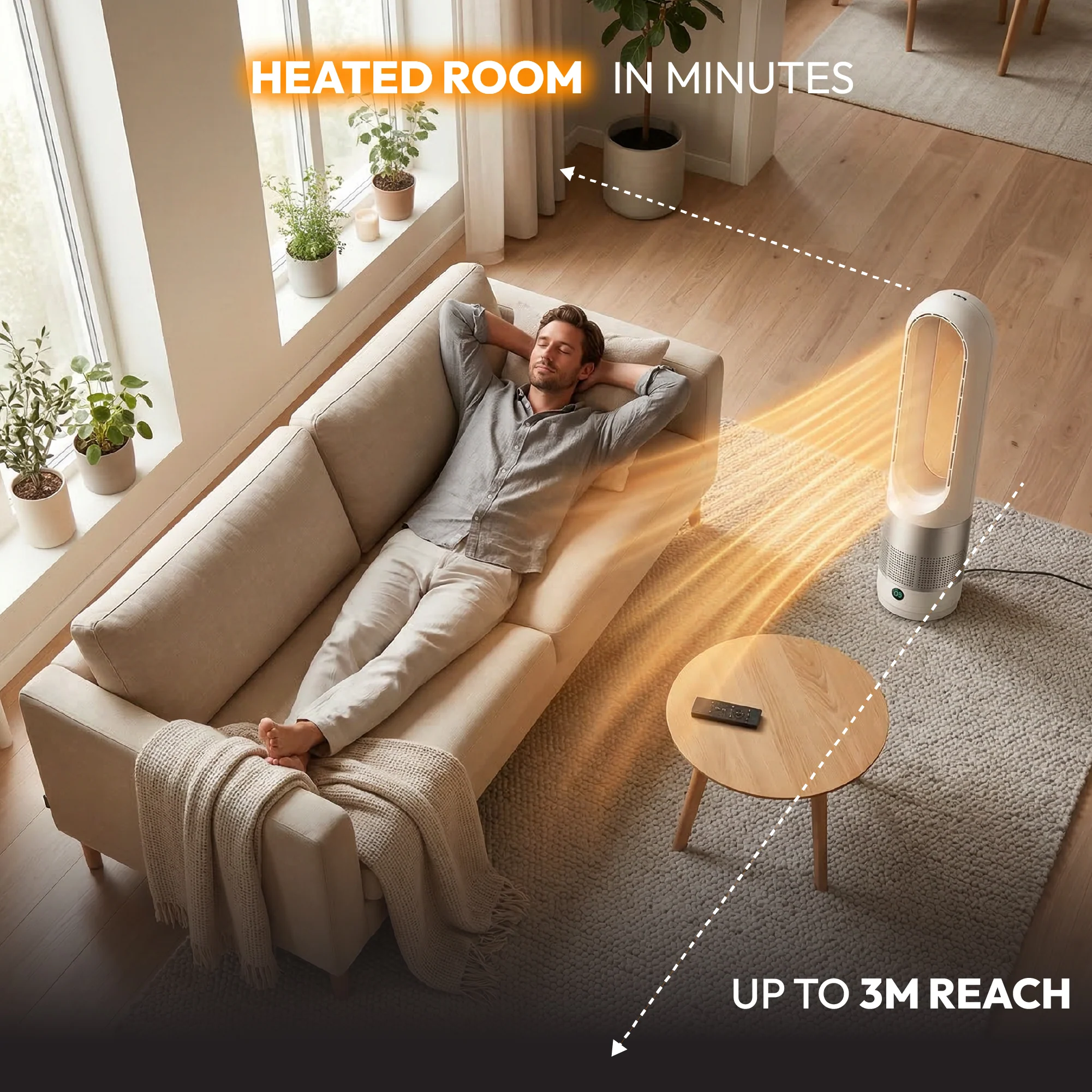 iN Heating & Cooling Bladeless Fan with Remote - Image 6