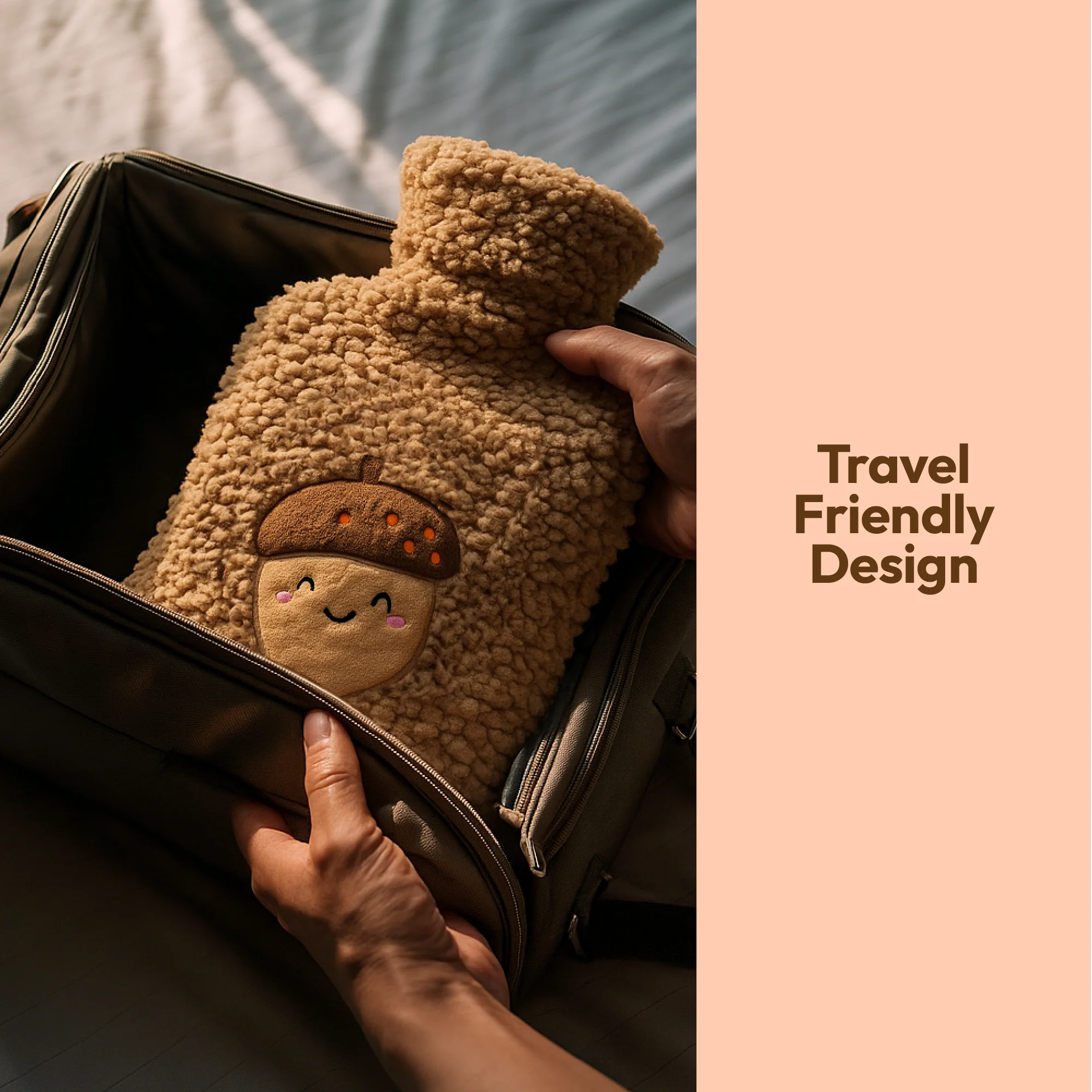 Hot Water Bottle with Soft Cover - Image 3