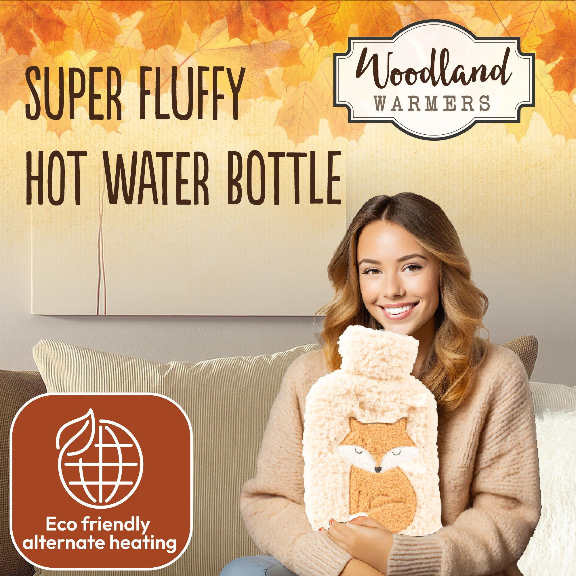 Hot Water Bottle with Soft Cover -  Light Pink - Image 7