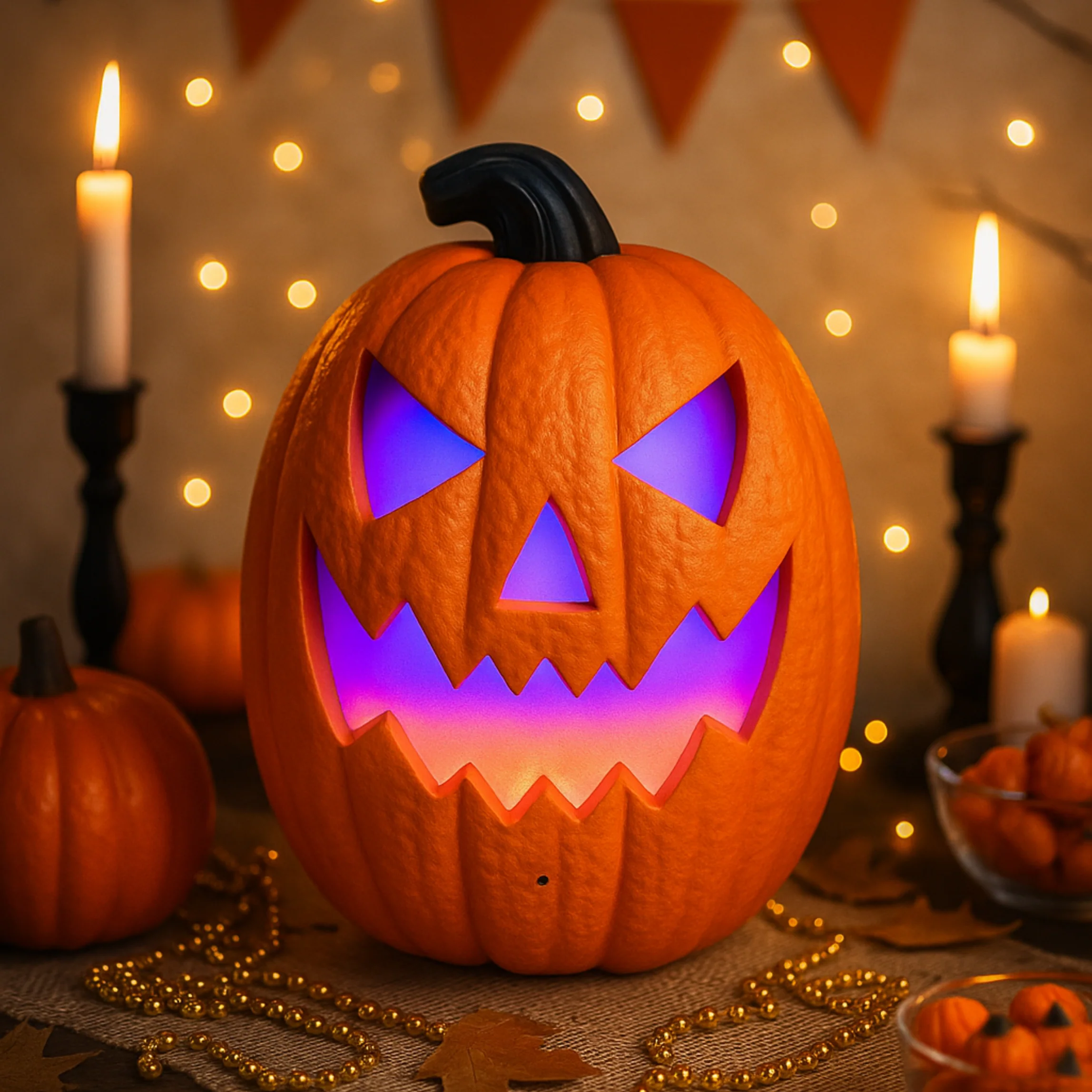 iN Halloween LED Pumpkin - Halloween Decoration - Colour Changing - Spooky Sounds - Motion Detection -Size 21.5x10x30cm - Image 7