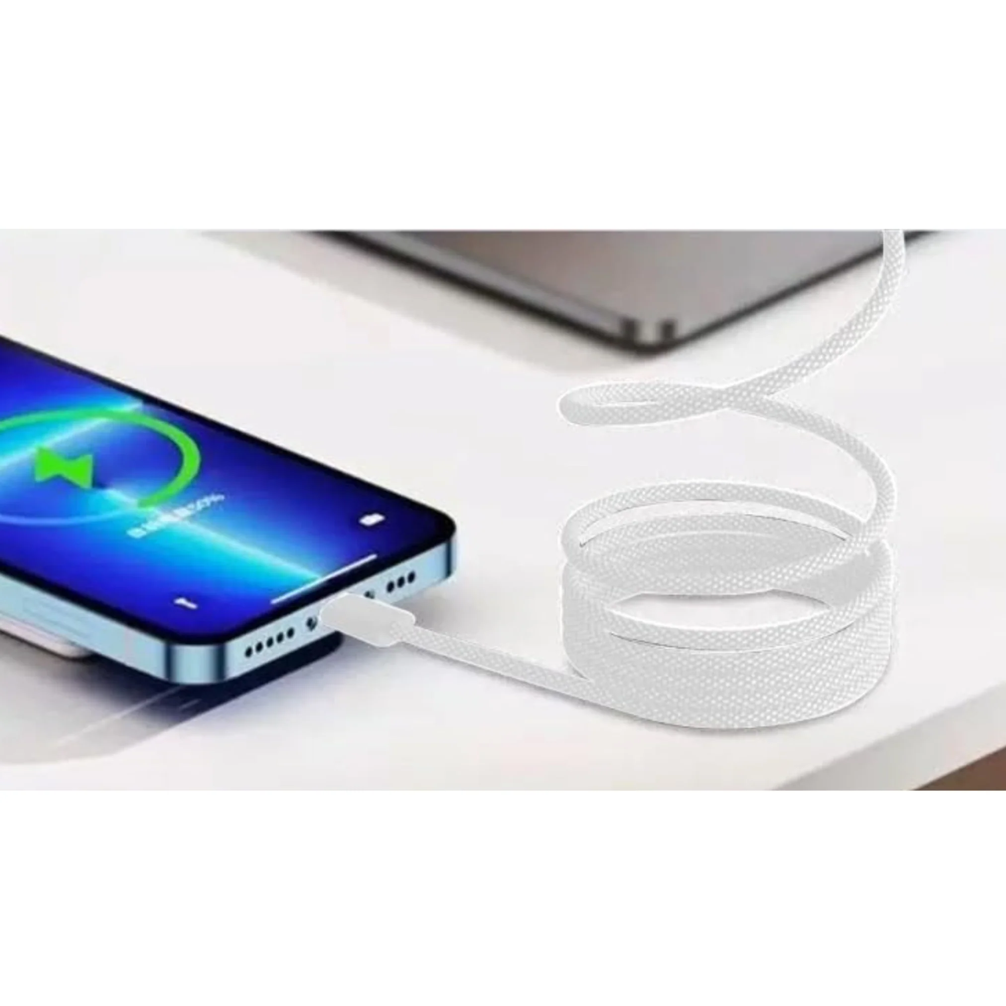 iN Tech USB-A to Lightning Cable - iPhone Charger Nylon Braided Cable - Image 3