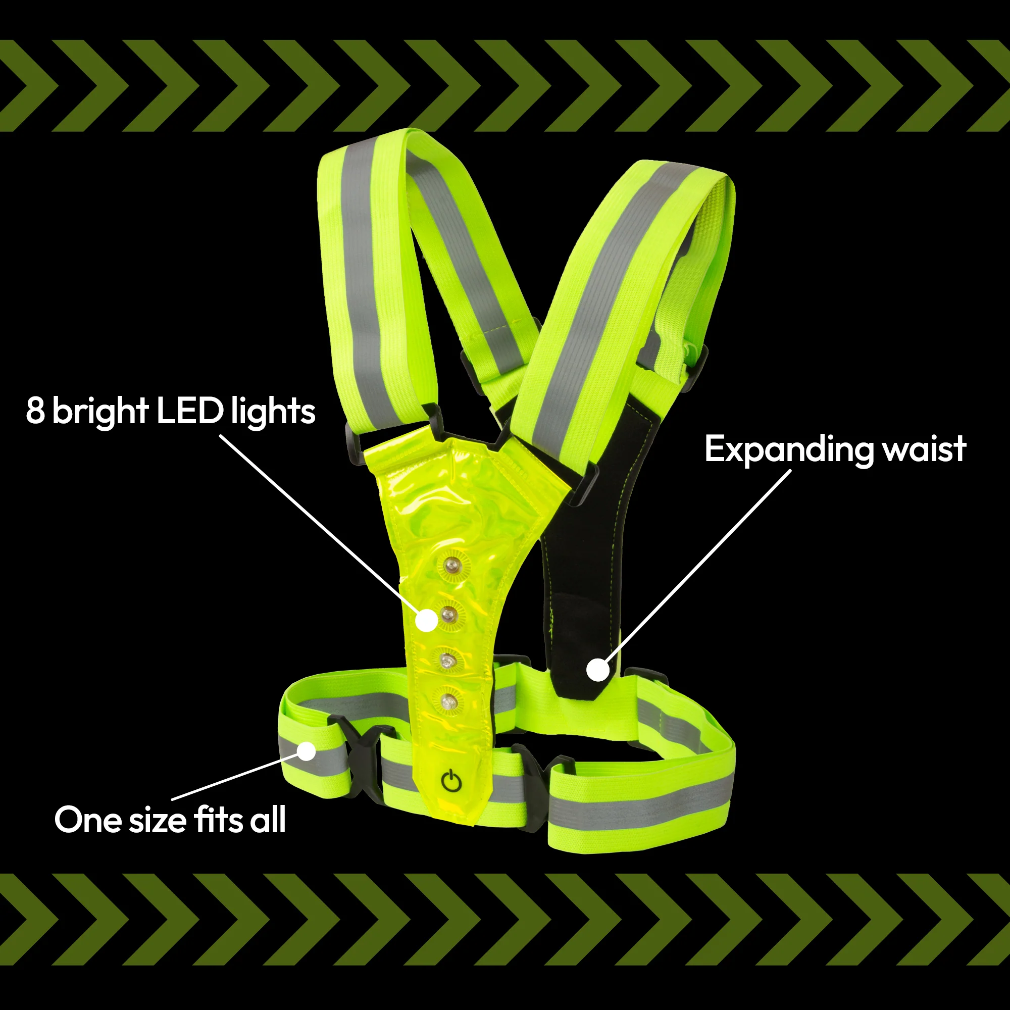 LED Strap 'n' Secure Hi Vis Lumivest - DSL - Image 4