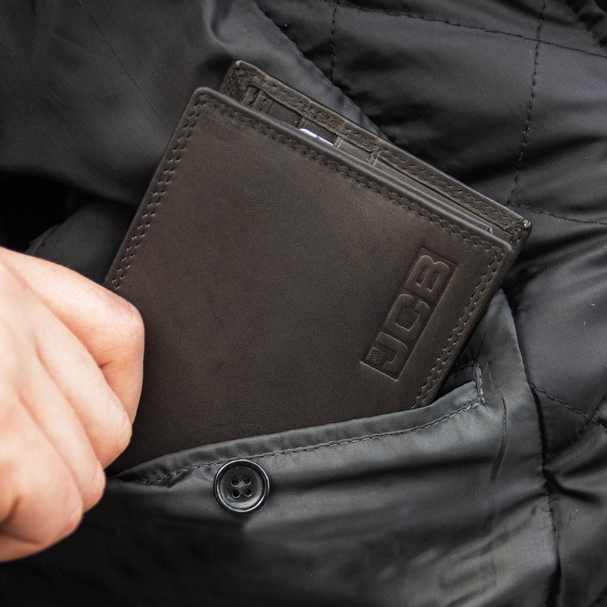 Men's Black Leather Wallet - JCB - Image 4