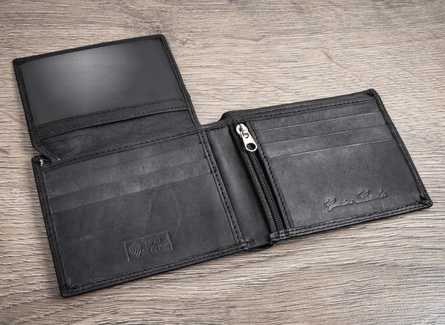 Men's Black Leather Wallet - JCB - Image 5