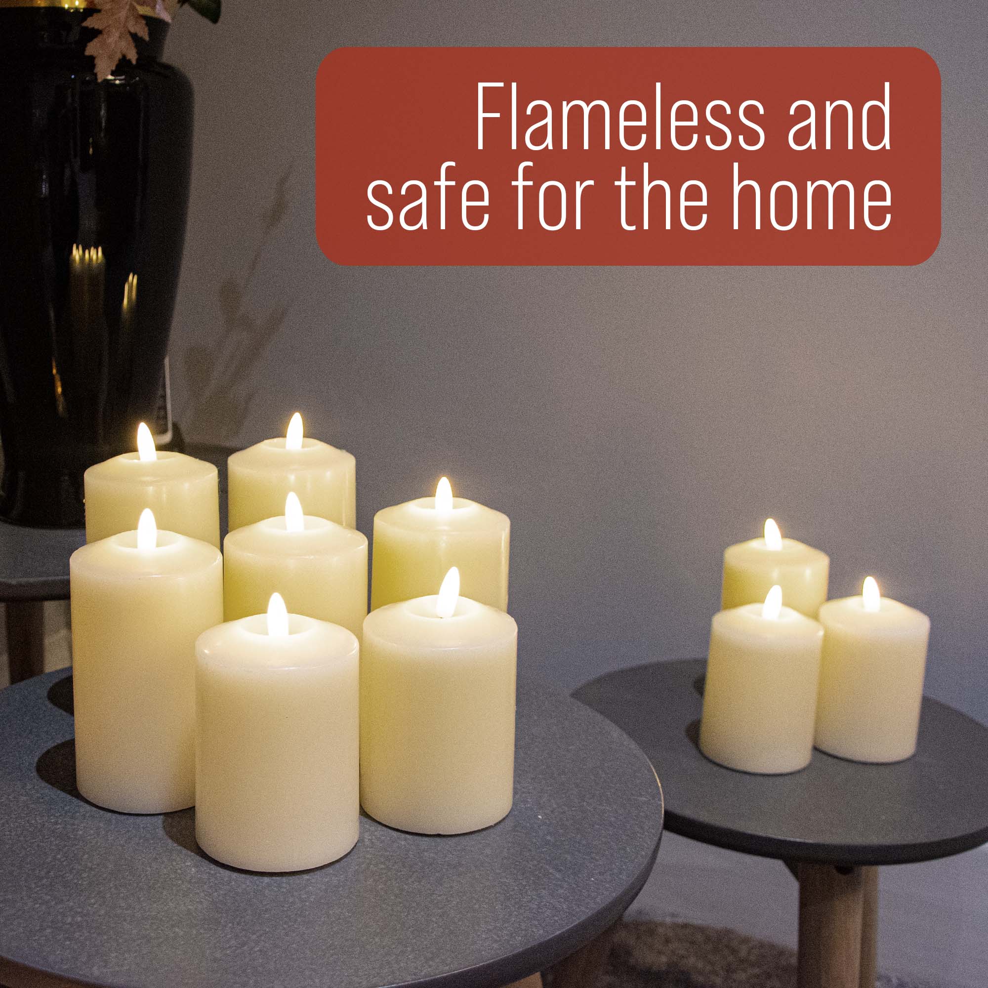 Neutral Flameless LED Candles (Set of 2)- iN Home - Image 8