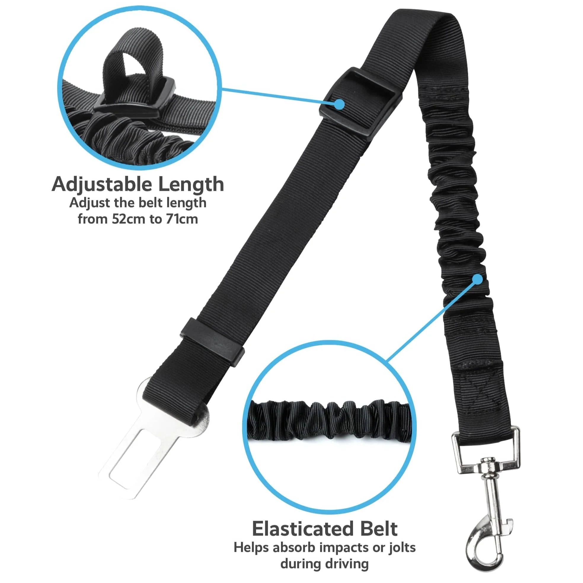 Pet Car Seat Belt Safety Restraint Leash - PawPride - Image 3