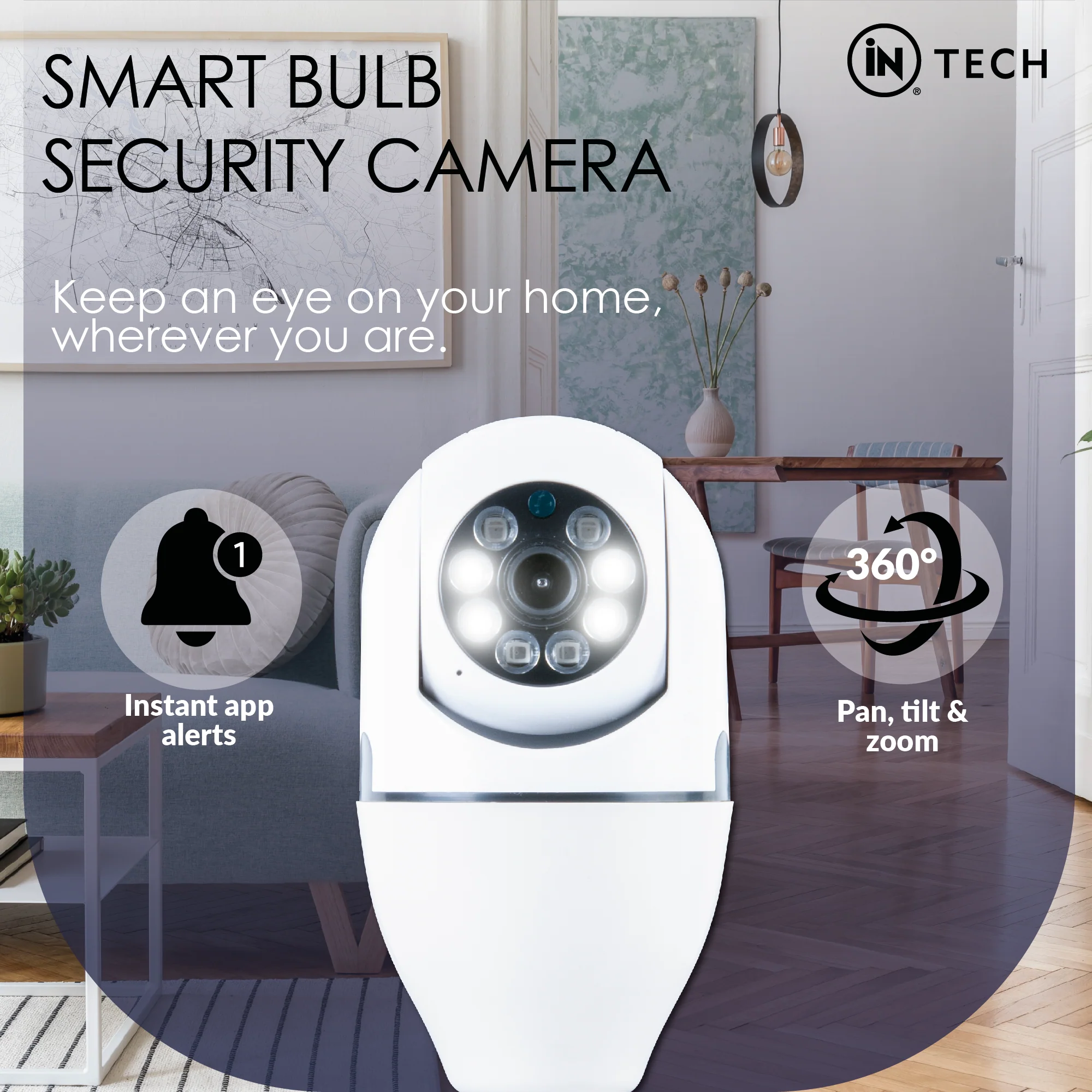 Smart 360° Home Bulb Security Camera - iN Tech - Image 3