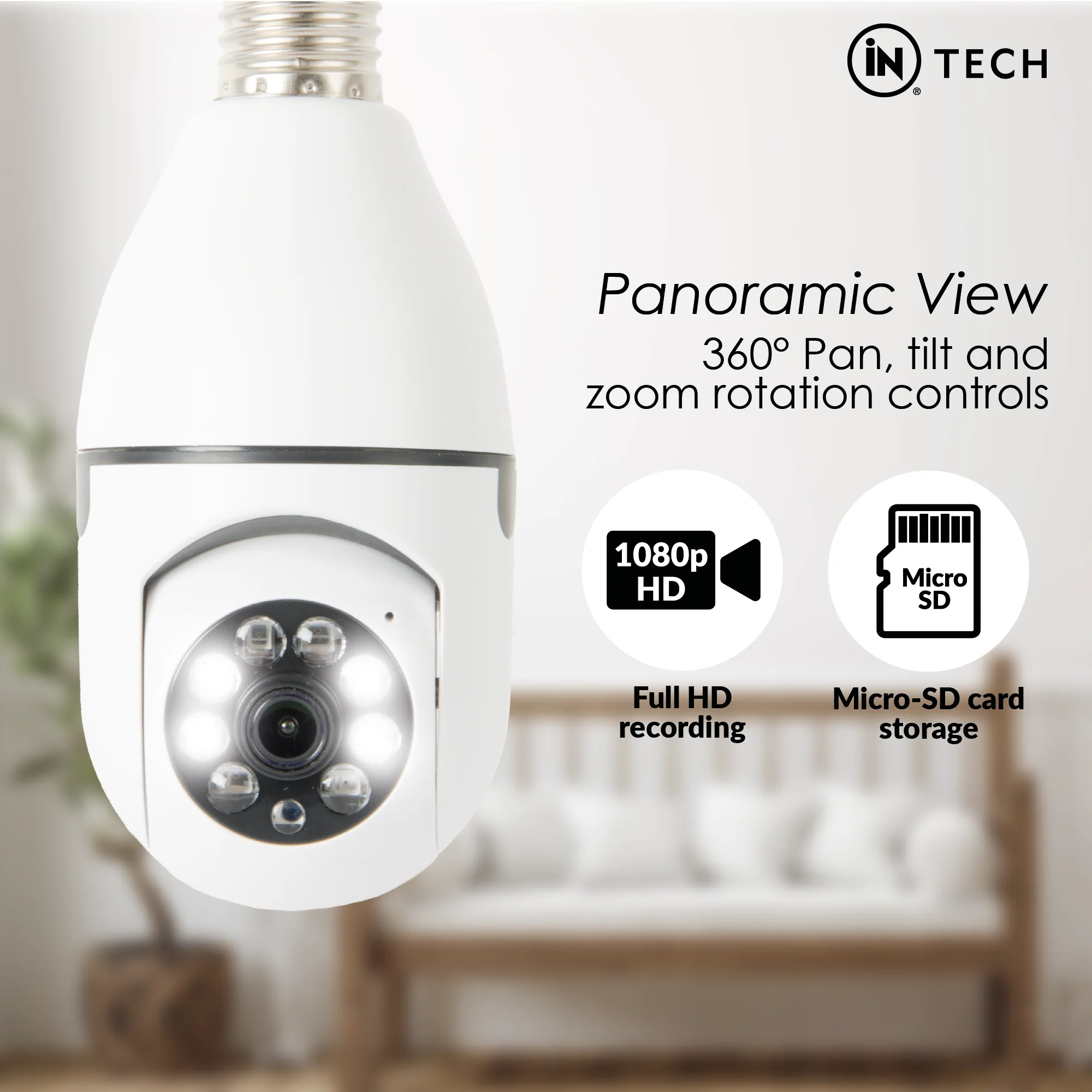 Smart 360° Home Bulb Security Camera - iN Tech - Image 5