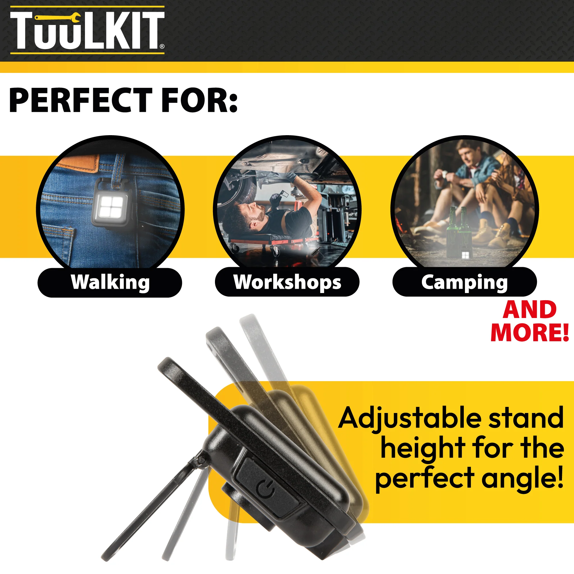 TuuLKit Mini LED COB Flashlight – Pocket Keychain Work Light - Image 4