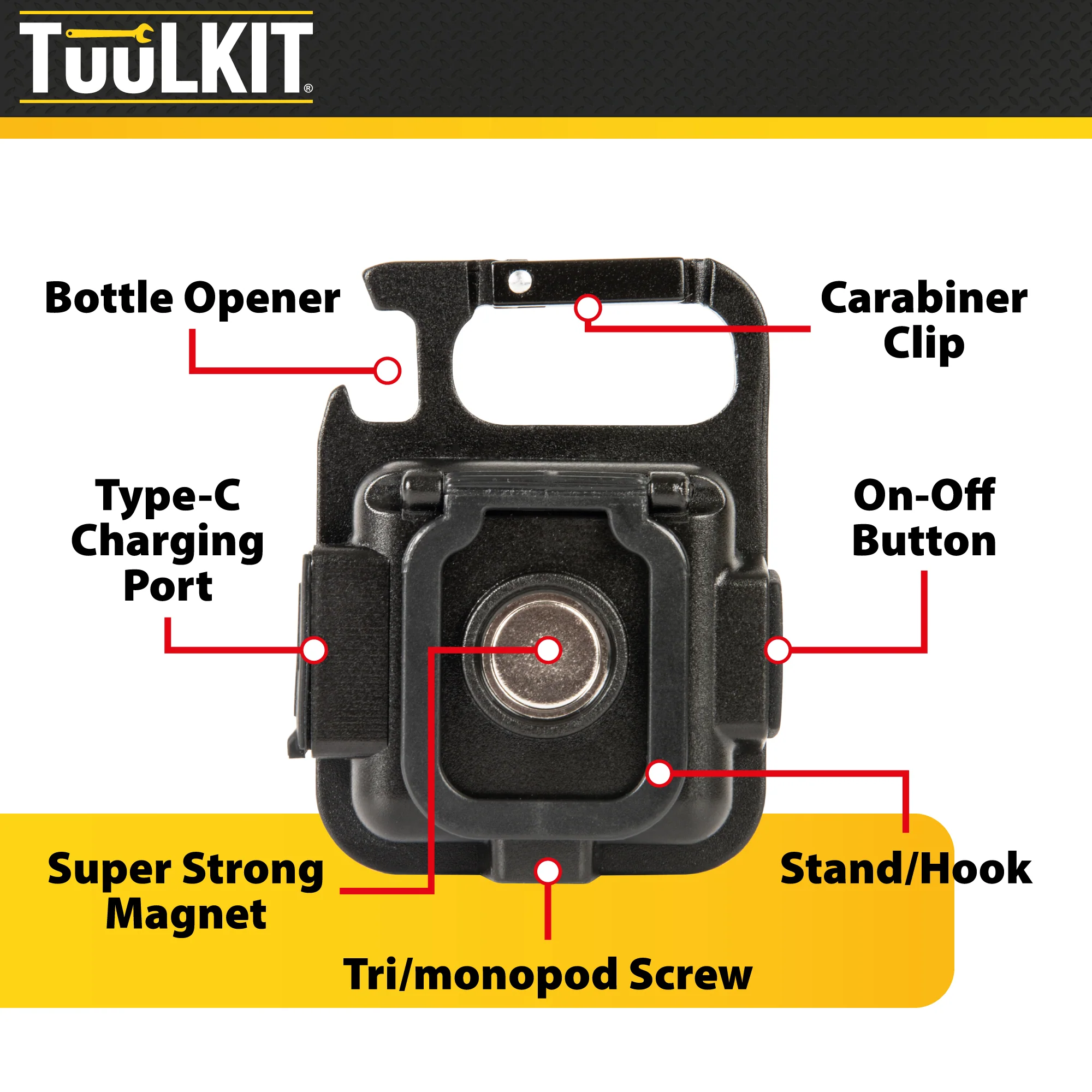 TuuLKit Mini LED COB Flashlight – Pocket Keychain Work Light - Image 6
